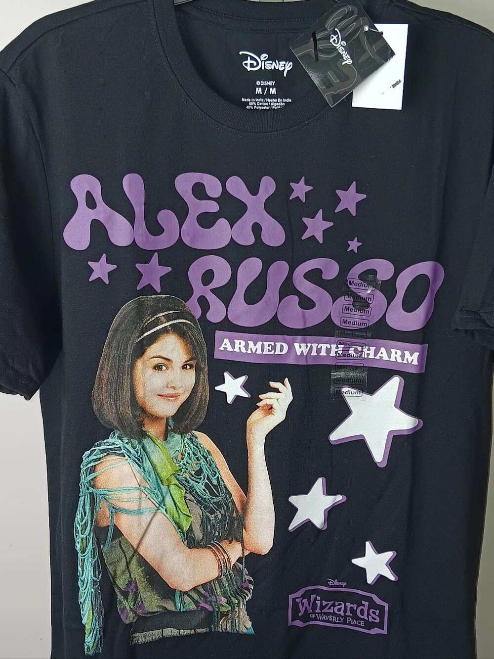 Disney Alex Russo Graphic Tee - Black & Purple FREE GIFT INCLUDED